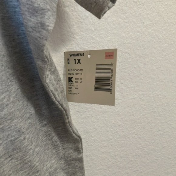 Basic editions ladies tee 1X nwt - Picture 2 of 3